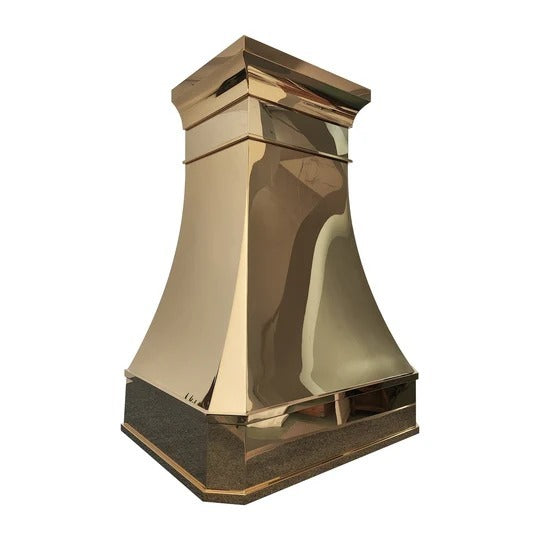 Classic Curve Polished Brass Vent Hood PB3-R03 — view 3