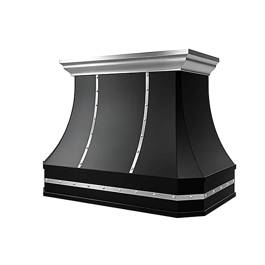 Classic Curved Black Stainless Steel Kitchen Hood PS3-R05