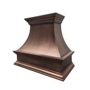 Classic Curved Brushed Copper Stove Hood PC7-R06