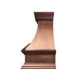 Classic Curved Brushed Copper Stove Hood PC7-R06 — view 5