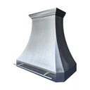 Classic Curved Brushed Zinc Kitchen Hood PZ3-R01 — view 4