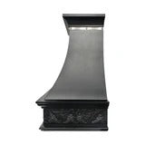 Curved Black Stainless Steel Range Hood PS7-R07 — view 2
