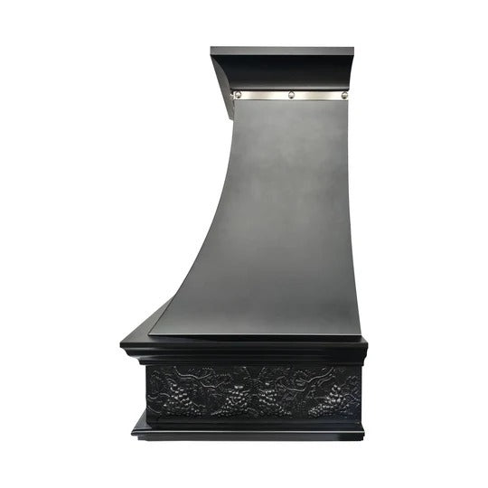 Curved Black Stainless Steel Range Hood PS7-R07 — view 3