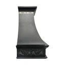 Curved Black Stainless Steel Range Hood PS7-R07 — view 4