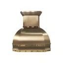 Custom Bell Shaped Farmhouse Brass Vent Hood PB1-E06 — view 2