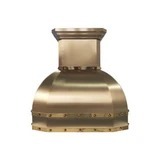Custom Bell Shaped Farmhouse Brass Vent Hood PB1-E06 — view 4