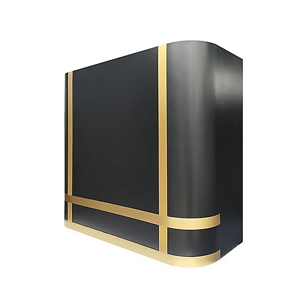 Custom Box Shaped Dark Stainless Steel Stove Hood PS5-C01 — view 2