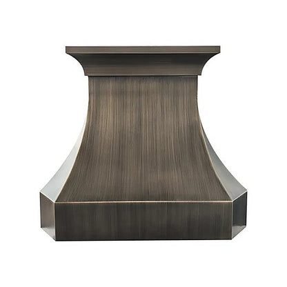 Custom Classic Curved Antique Brass Range Hood PB3-R07 — view 2