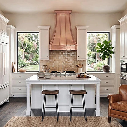 Custom Classic Curved Natural Copper Stove Range Hood PC3-R06 — view 2