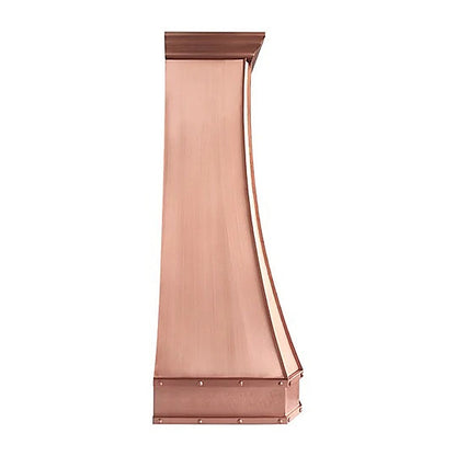 Custom Classic Curved Natural Copper Stove Range Hood PC3-R06 — view 3