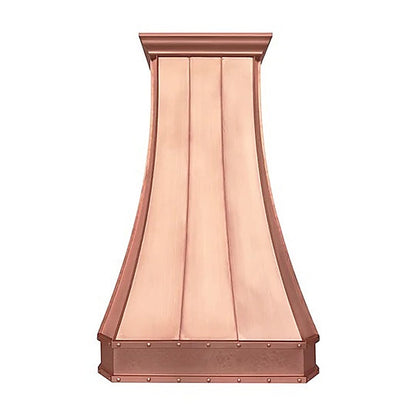 Custom Classic Curved Natural Copper Stove Range Hood PC3-R06 — view 4