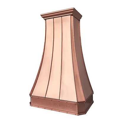 Custom Classic Curved Natural Copper Stove Range Hood PC3-R06 — view 5