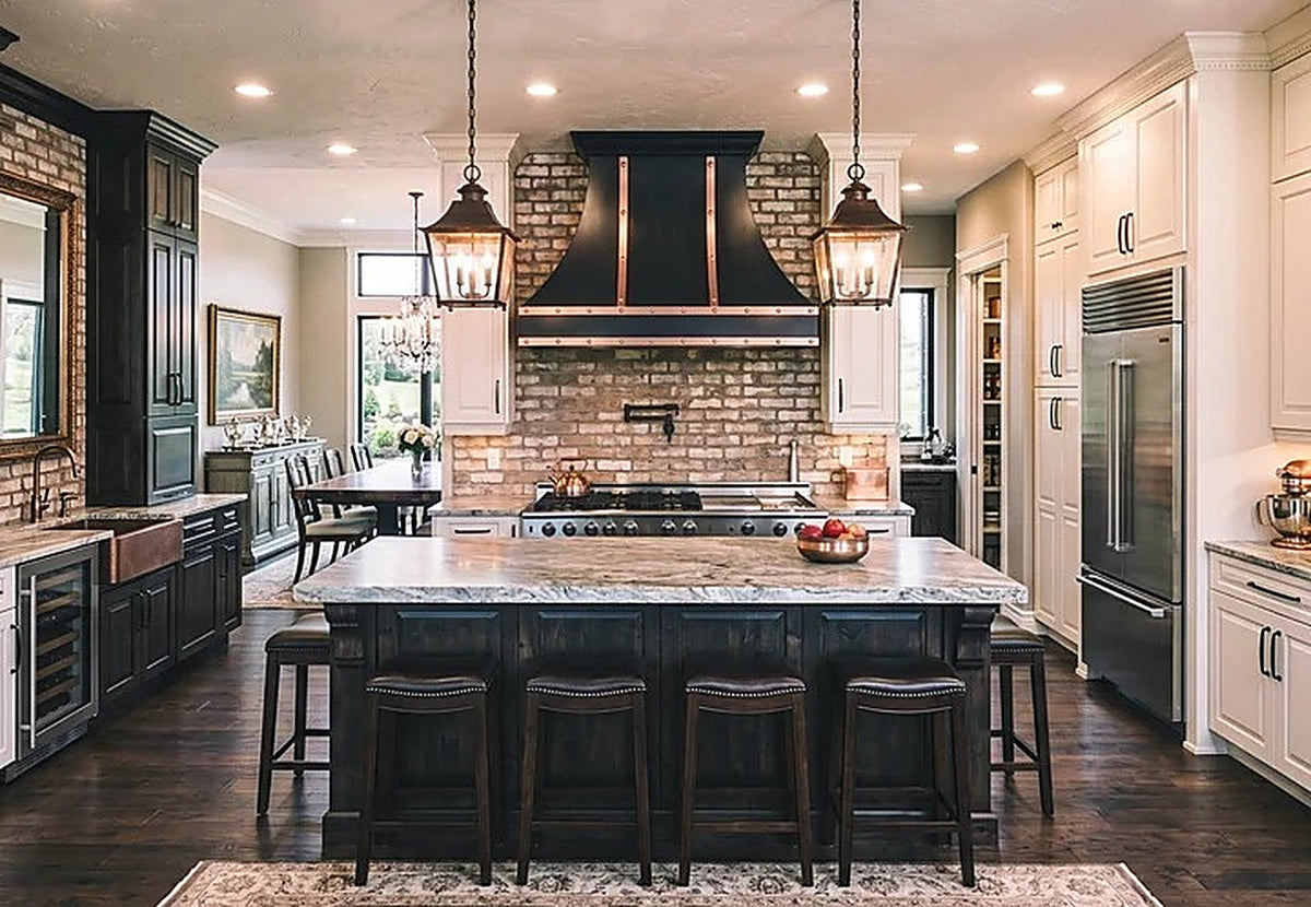 Custom Curved Dark Copper Range Hood PC7-R10