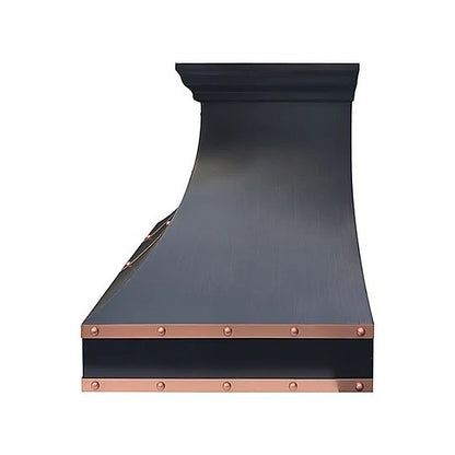 Custom Curved Dark Copper Range Hood PC7-R10 — view 2