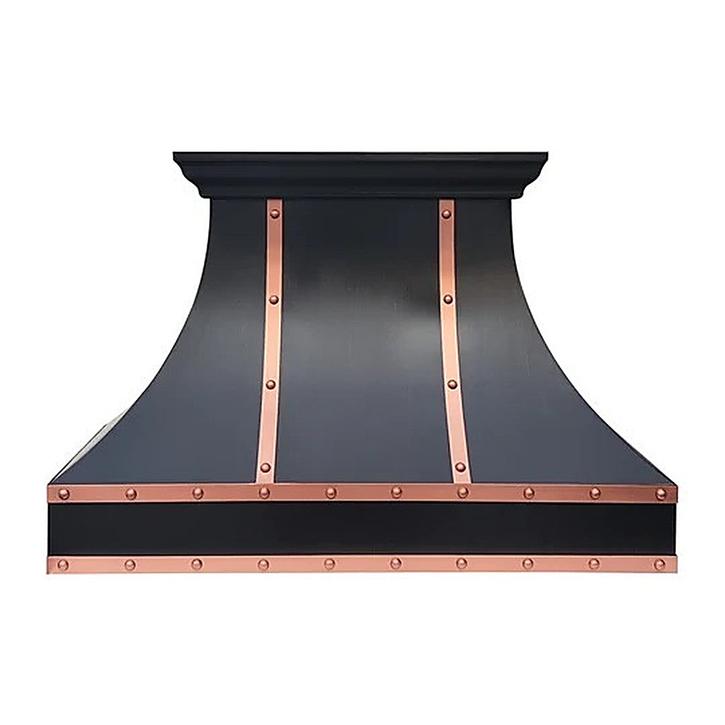 Custom Curved Dark Copper Range Hood PC7-R10 — view 3