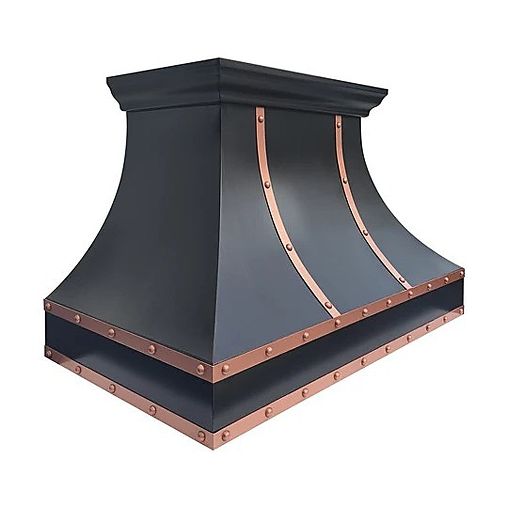 Custom Curved Dark Copper Range Hood PC7-R10 — view 5