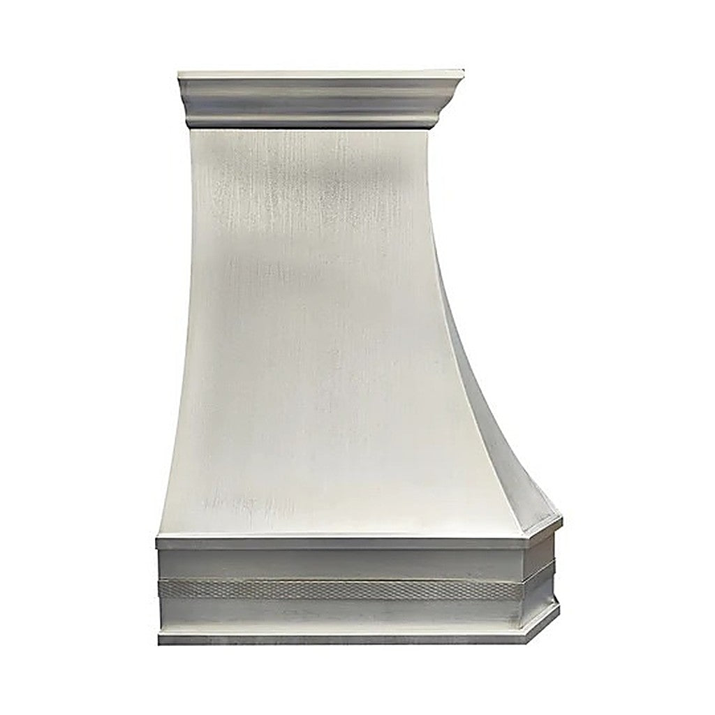 Custom Curved Wood-grained Stainless Steel Range Hood PS3-R06 — view 2