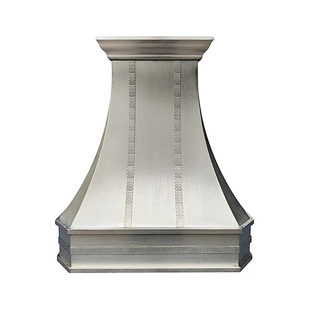 Custom Curved Wood-grained Stainless Steel Range Hood PS3-R06 — view 4