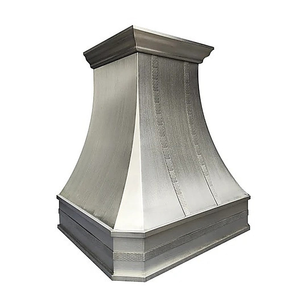 Custom Curved Wood-grained Stainless Steel Range Hood PS3-R06 — view 5