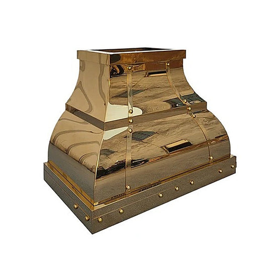 Custom Elegant Bell Shaped Brass Range Hood PB1-E01