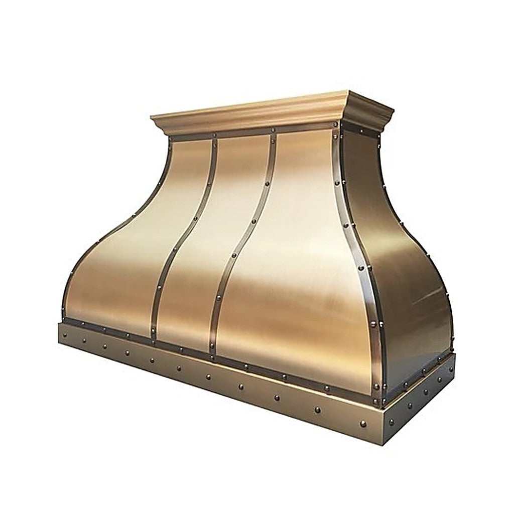 Custom Elegant Bell Shaped Brass Vent Hood PB1-E05 — view 2