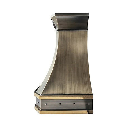 Custom Elegant Curved Brass Vent Hood PB3-R08 — view 6