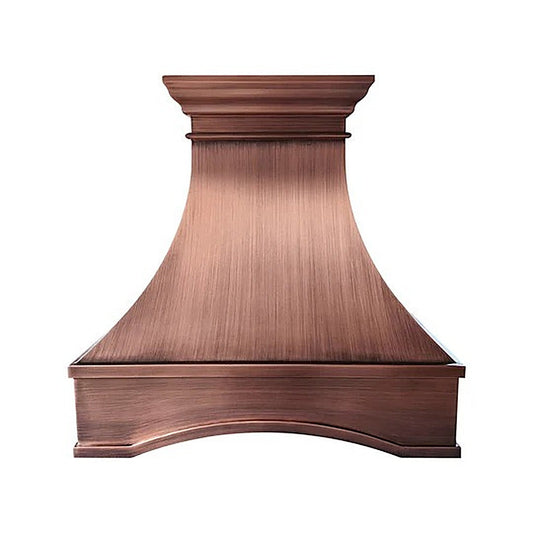Custom Elegant Curved Copper Kitchen Range Hood PC7-R09