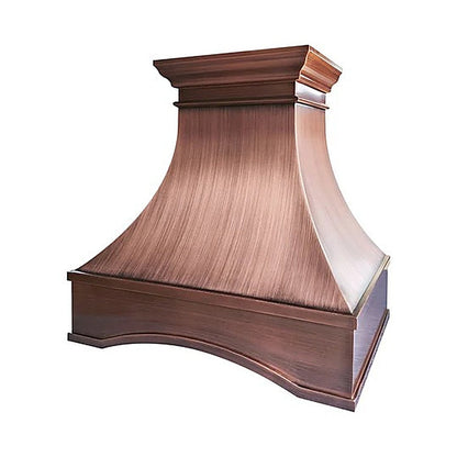 Custom Elegant Curved Copper Kitchen Range Hood PC7-R09 — view 3