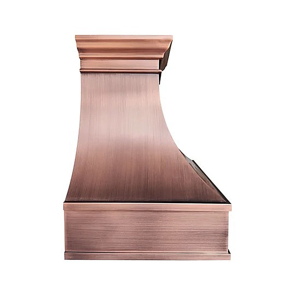 Custom Elegant Curved Copper Kitchen Range Hood PC7-R09 — view 4