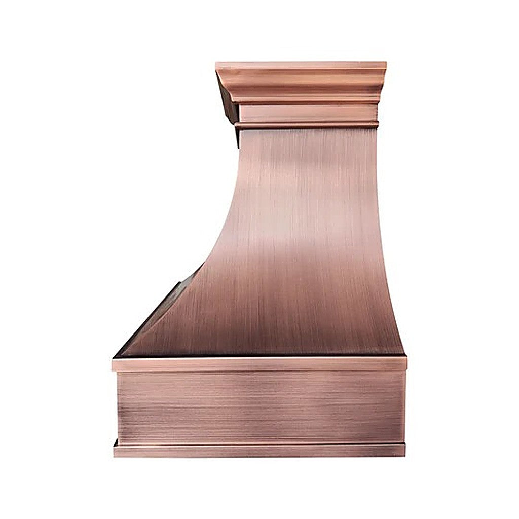 Custom Elegant Curved Copper Kitchen Range Hood PC7-R09 — view 5