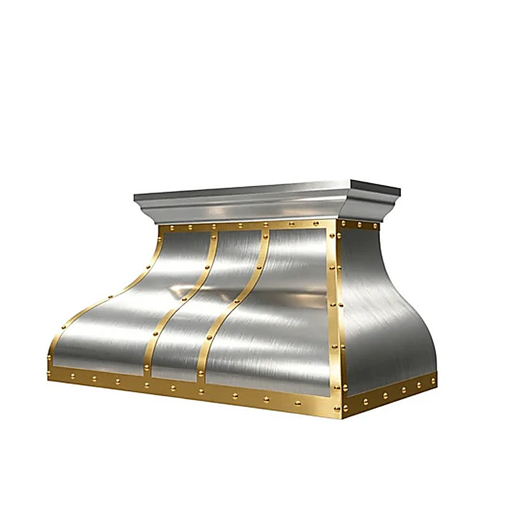 Custom Elegant Curved Stainless Steel Range Hood PS1-E04