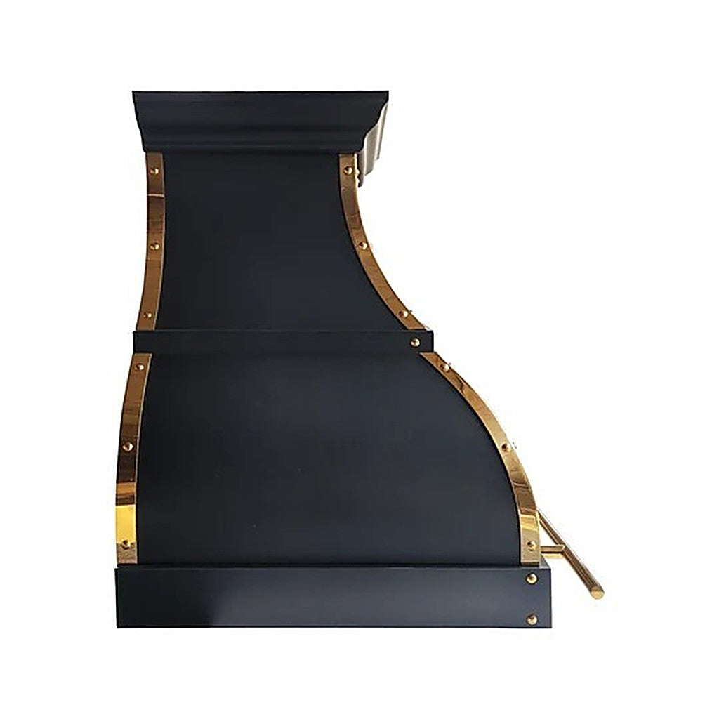 Custom Elegant Dark Copper Vent Hood With Elegant Flow PC1-E02