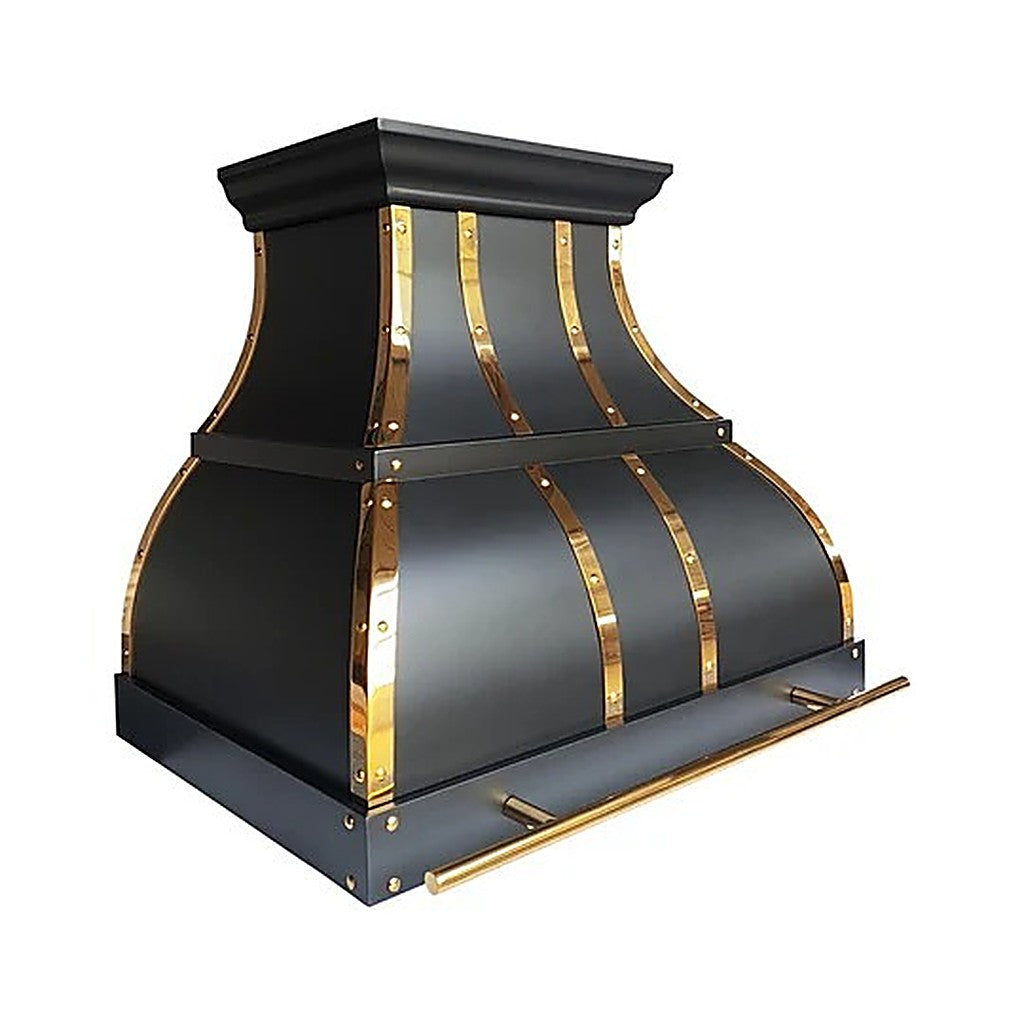 Custom Elegant Dark Copper Vent Hood With Elegant Flow PC1-E02 — view 2