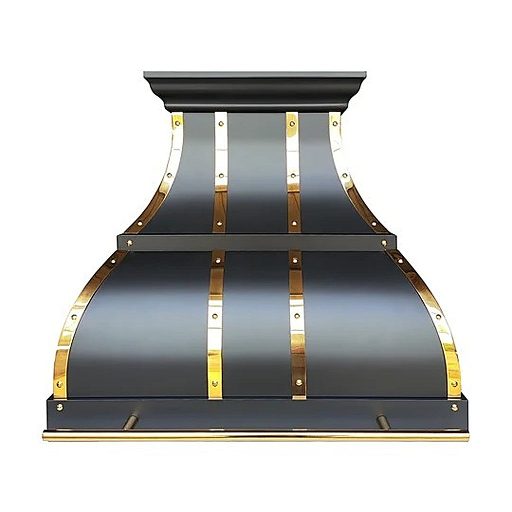 Custom Elegant Dark Copper Vent Hood With Elegant Flow PC1-E02 — view 3