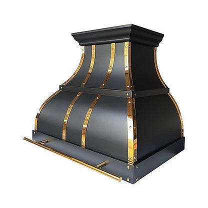 Custom Elegant Dark Copper Vent Hood With Elegant Flow PC1-E02 — view 4