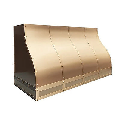 Custom Elegant Farmhouse Brass Stove Hood PB1-E03