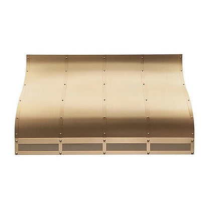 Custom Elegant Farmhouse Brass Stove Hood PB1-E03 — view 5