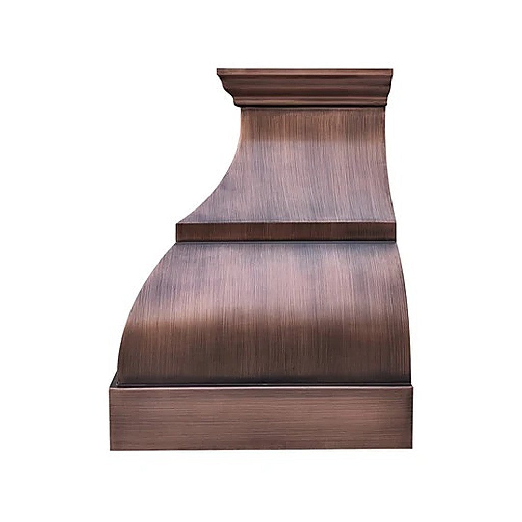 Custom Elegant Farmhouse Copper Kitchen Hood PC1-E01 — view 2