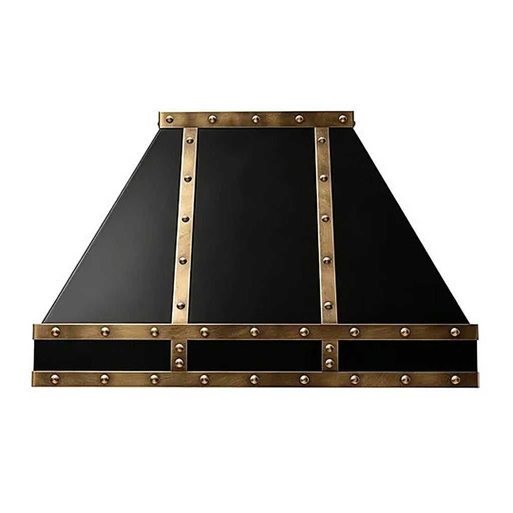 Custom Geometric Angled Black Stainless Steel Kitchen Range Hood PS34-G01 — view 3