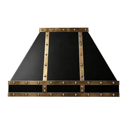 Custom Geometric Angled Black Stainless Steel Kitchen Range Hood PS34-G01 — view 3