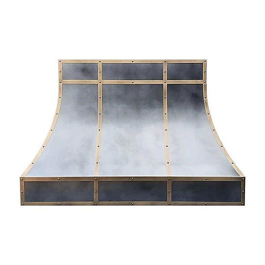 Custom Geometric Antique Zinc Range Hood PZ8-G01 — view 3