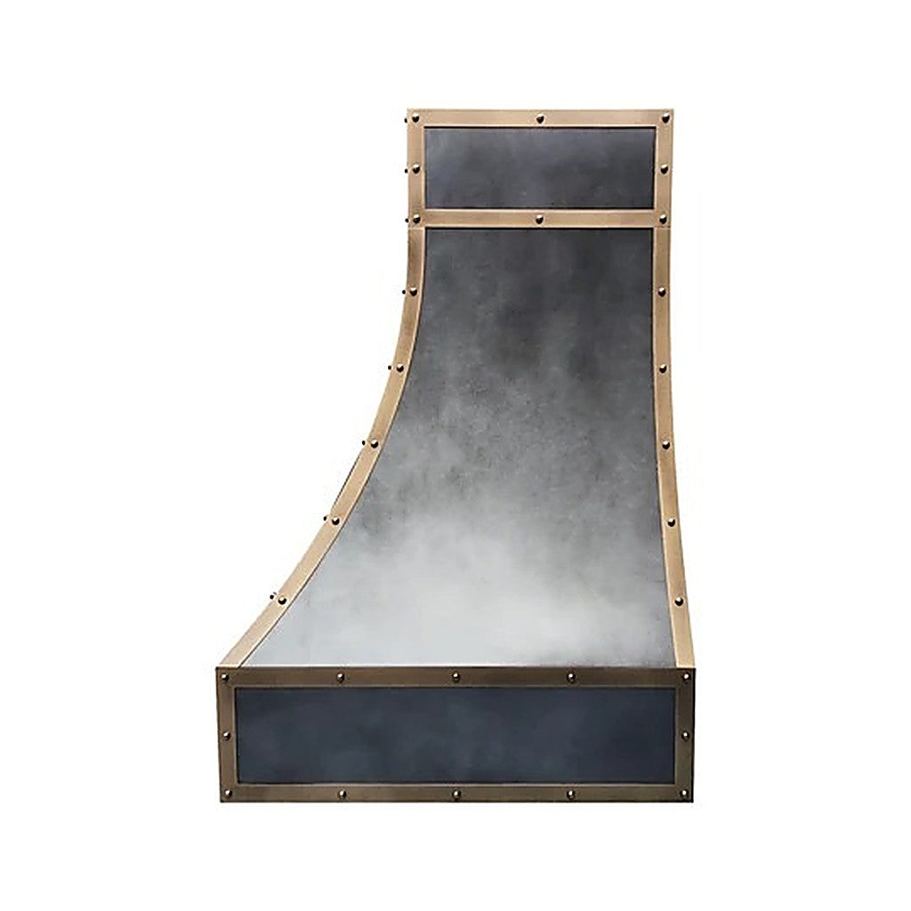 Custom Geometric Antique Zinc Range Hood PZ8-G01 — view 5