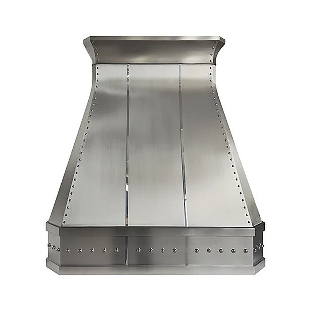 Custom Geometric Sleek Curved Stainless Steel Stove Range Hood PS34-G02 — view 3