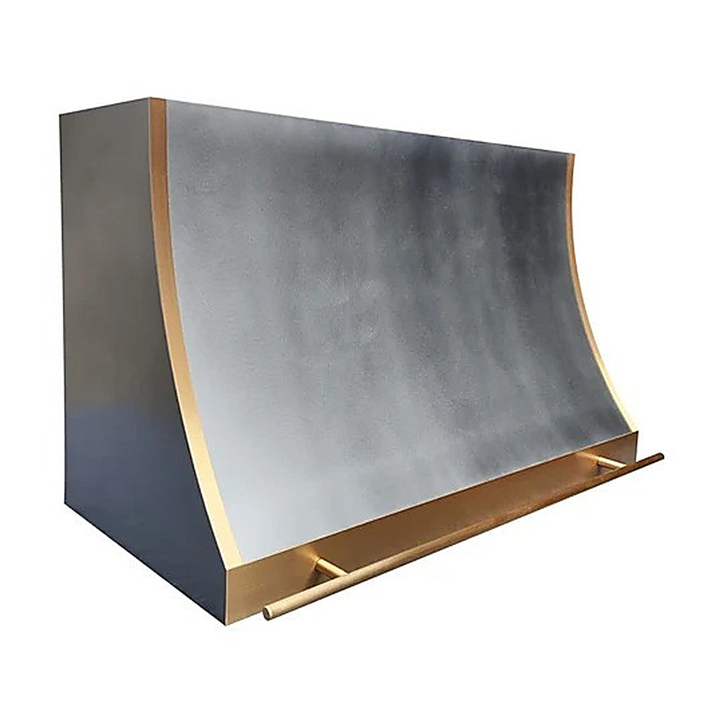 Custom Geometric Slope Shaped Zinc Stove Hood PZ8-G02 — view 3