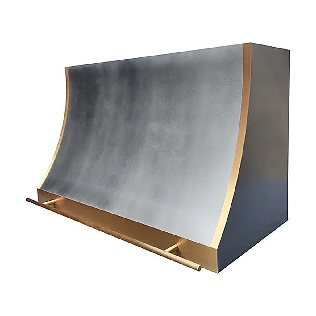 Custom Geometric Slope Shaped Zinc Stove Hood PZ8-G02 — view 4