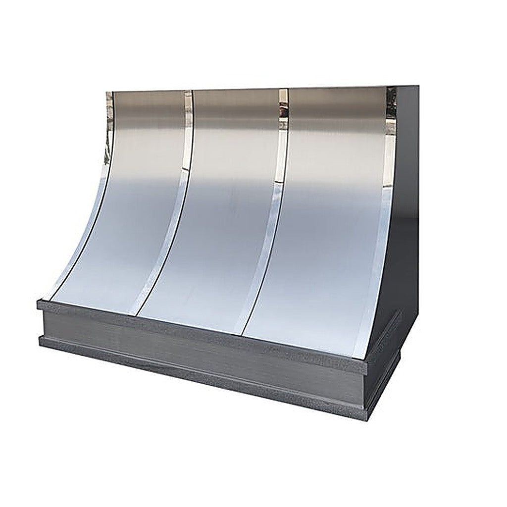 Custom Geometric Understated Stainless Kitchen Hood PS8-G02 — view 3