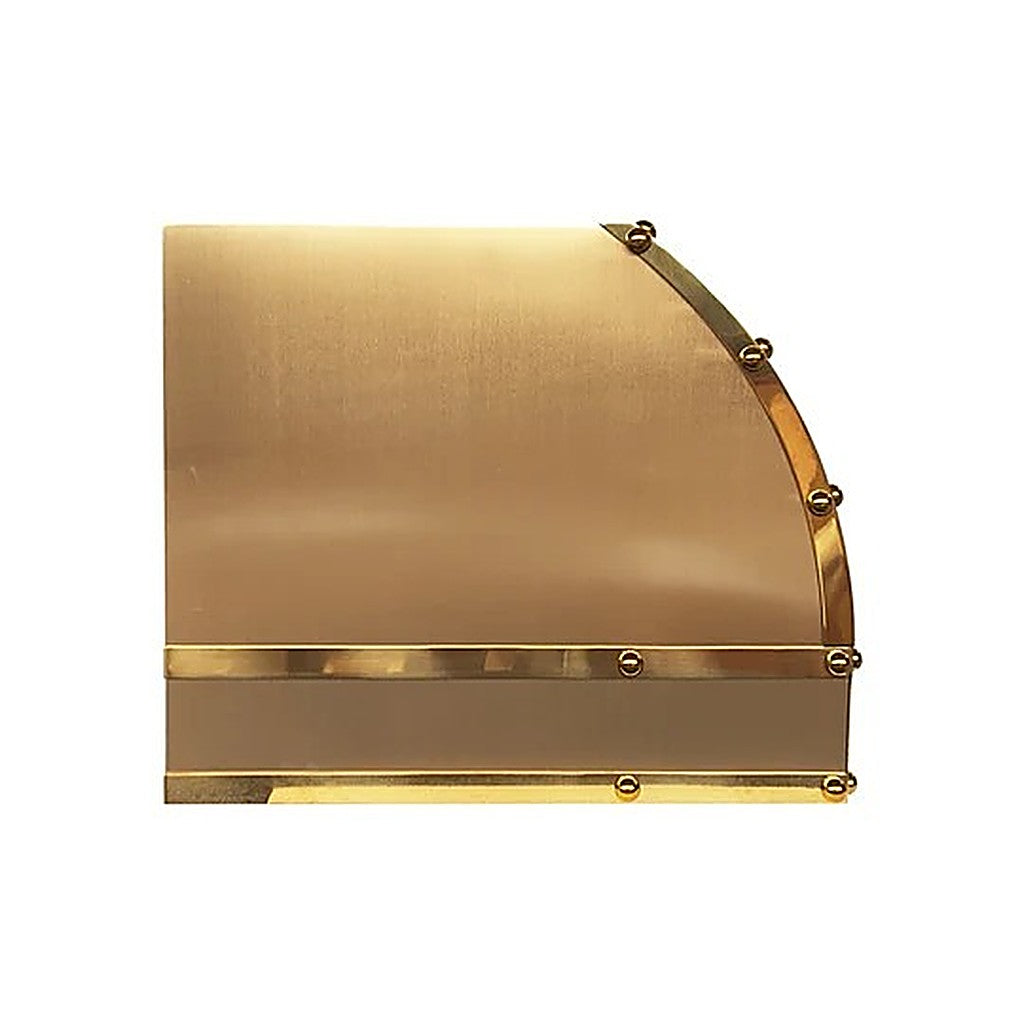 Custom Industrial Luxury Brass Stove Range Hood PB9-B02 — view 3