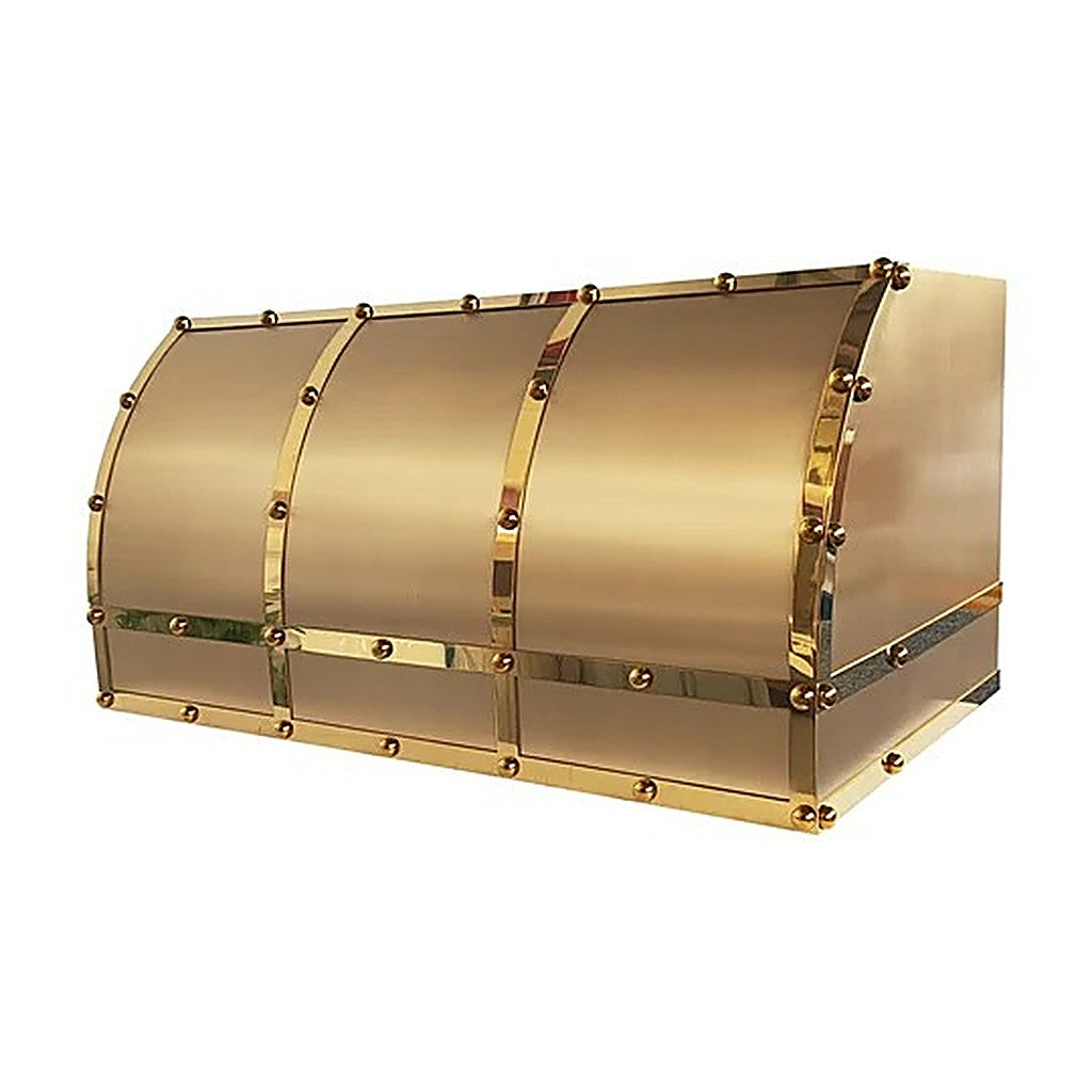 Custom Industrial Luxury Brass Stove Range Hood PB9-B02 — view 5