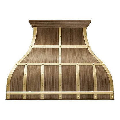 Custom Luxury Bell Shaped Brass Kitchen Range Hood PB1-E09 — view 2