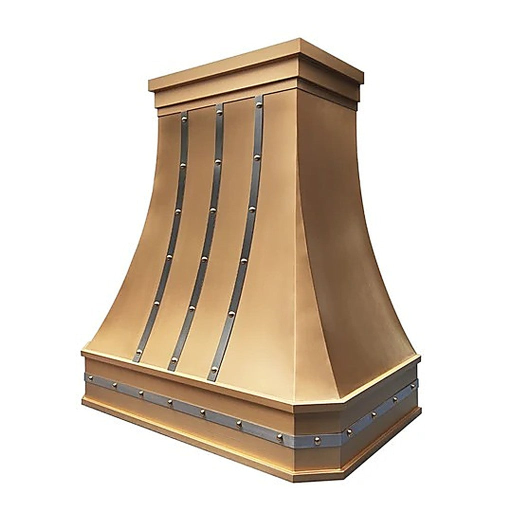 Custom Luxury Curved Brass Vent Range Hood PB3-R11 — view 2